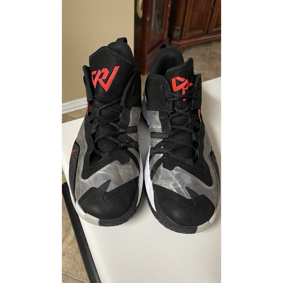 Jordan One Take 3 Black Grey Fog DC7701 001 Black/Red Basketball Sneakers‎ Sz 13 - Picture 3 of 8